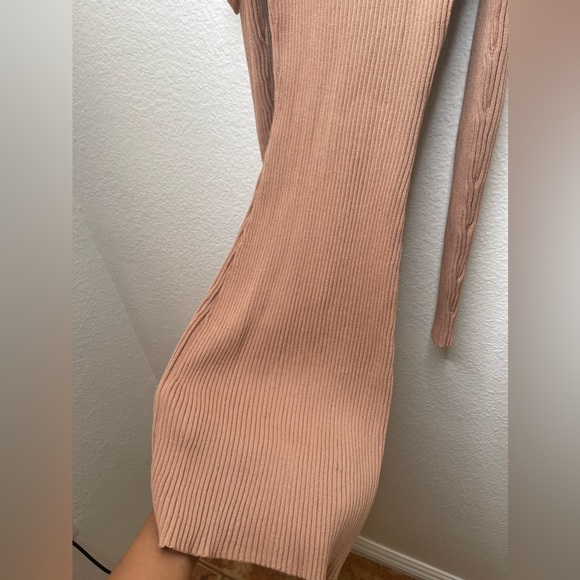 Self Portrait Ribbed cold shoulder sweater dress Sz med - Picture 11 of 16